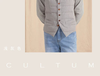 [CULTUM] Tailored Down Vest with Notch Lapel