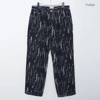 Unique Pattern Denim Pants