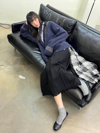 [NeverSeez] Tassel Pleated Skirt