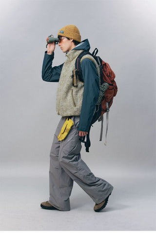 [Monterest] Reversible Fleece Stand Collar Vest