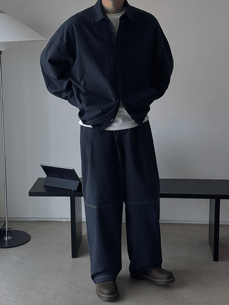 Relieve String Shirt Jacket