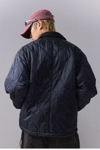 [Monterest] Quilted Coach Jacket with Corduroy Collar
