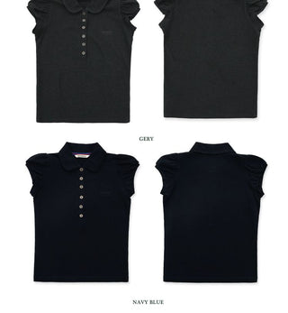 [Moromoro2] Slim Fit Polo Tee with Webbing  Placket