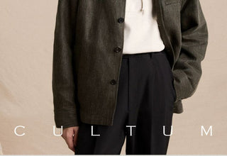 [CULTUM] Linen Blend Shirt Collar Jacket