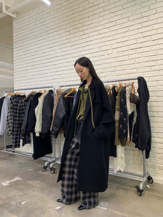 NEVERSEEZ Plaid Loose Fit Trousers