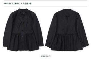[Moromoro2] Collegiate Tailored Blazer and Pleated  Skirt Set