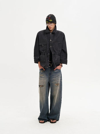 [MASONPRINCE] Washed Cotton Work Jacket