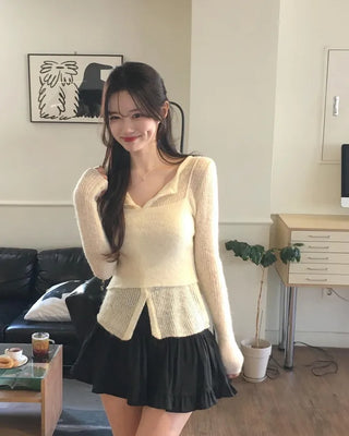 [With inner shorts] Frill skirt