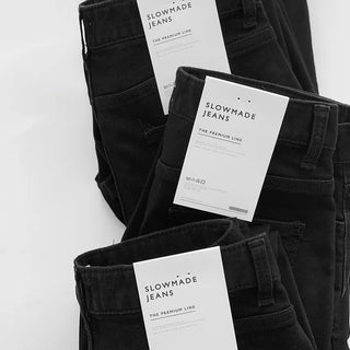 (basic/long) Brushed-back black skinny jeans - 3 sizes