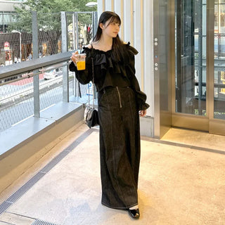 Ruffled Cropped Blouse