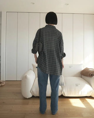 Linen check shirt