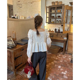Square neck blouse