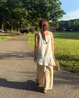 Flower long skirt