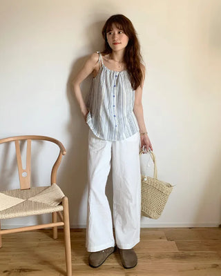 Pocket Banding Wide Pants