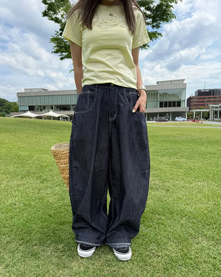 White Stitch Rigid Summer Denim Pants