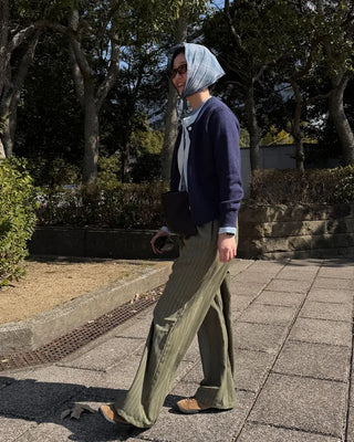 Light striped pants