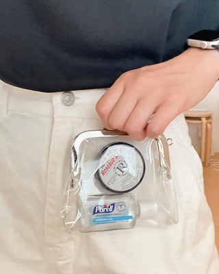 mini mini clear pouch