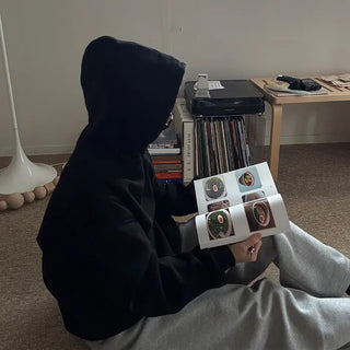 Brushed oversized corduroy hoodie