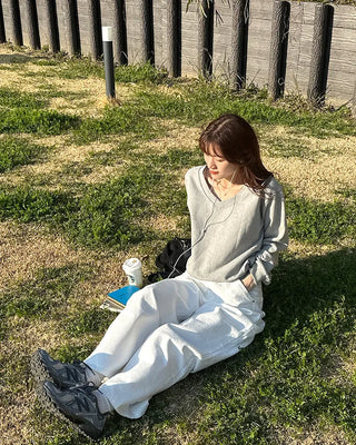 Cotton wide-leg pants