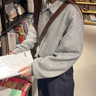 Balloon sleeve cardigan