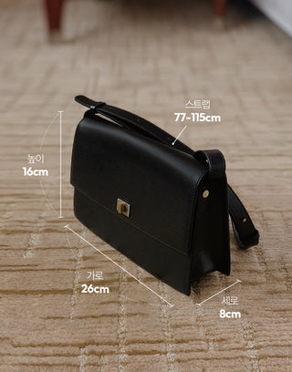 #LENTO. Classic leather bag-2color