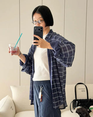 Multicolor overcheck shirt