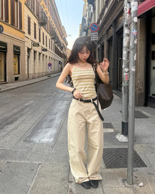 Wide cotton pants