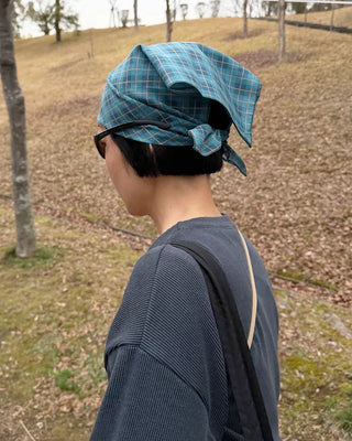 Summer check scarf