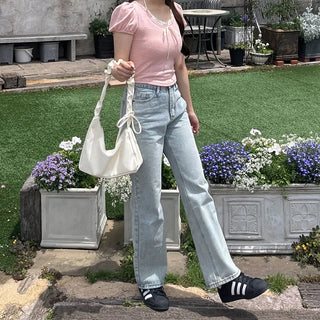 Shirring Strap Square Bag