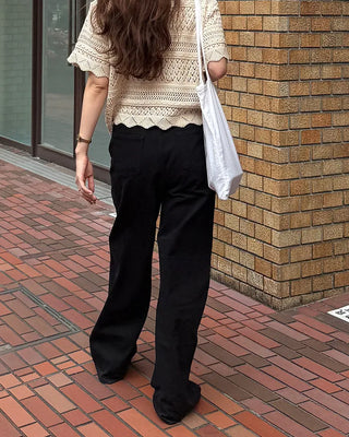 Wide cotton pants