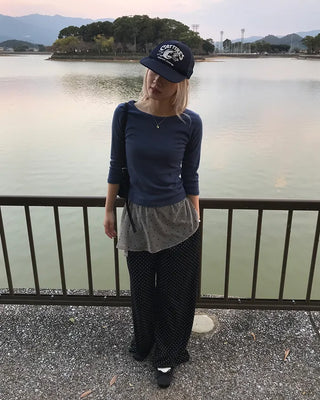 Polka Dot Waist String Pants