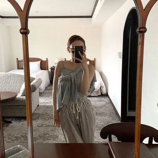 Striped Banding Pants