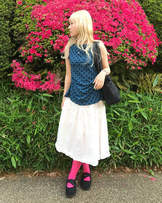 Polka Dot Round Neck Sleeveless