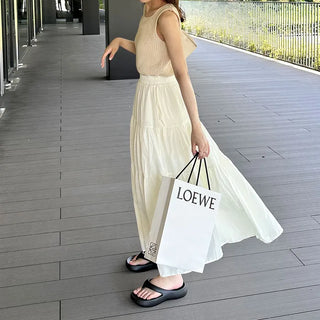 Tiered long skirt