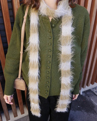 Color Button Knit Cardigan