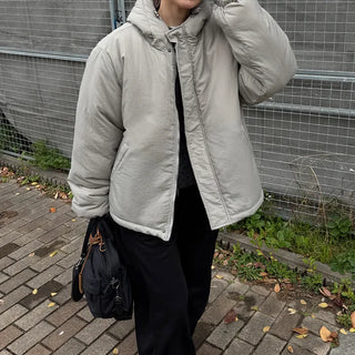 Simple Hooded Padded Jacket
