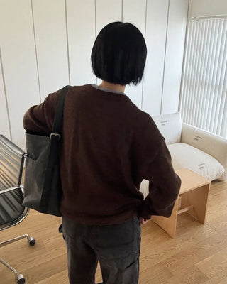 Neckline Layered Round Knit
