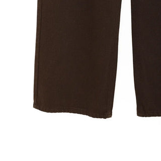 Colored cotton wide-leg pants