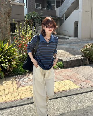 Striped Rugby Polo Shirt