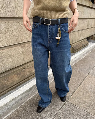 Loose-fit denim pants