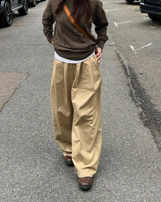 Wide cotton pants