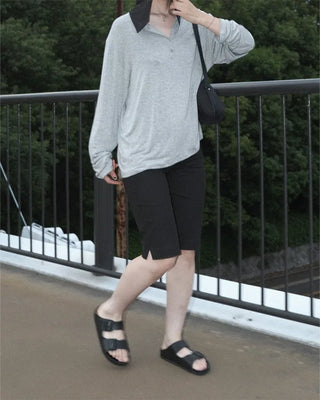 Soft button T-shirt