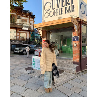 Cable knit oversized fit