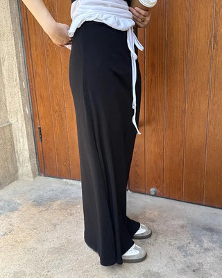 Two-tone string maxi skirt