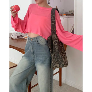 Loose-fit cropped T-shirt