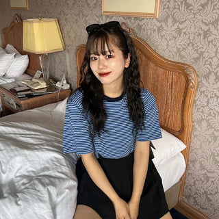 Striped short-sleeved T-shirt