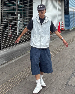 Checked Banding Cargo Pants
