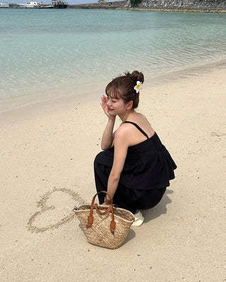 Rattan tote bag