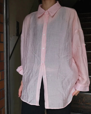 Roll-up collar shirt
