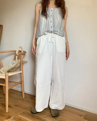 Striped button blouse